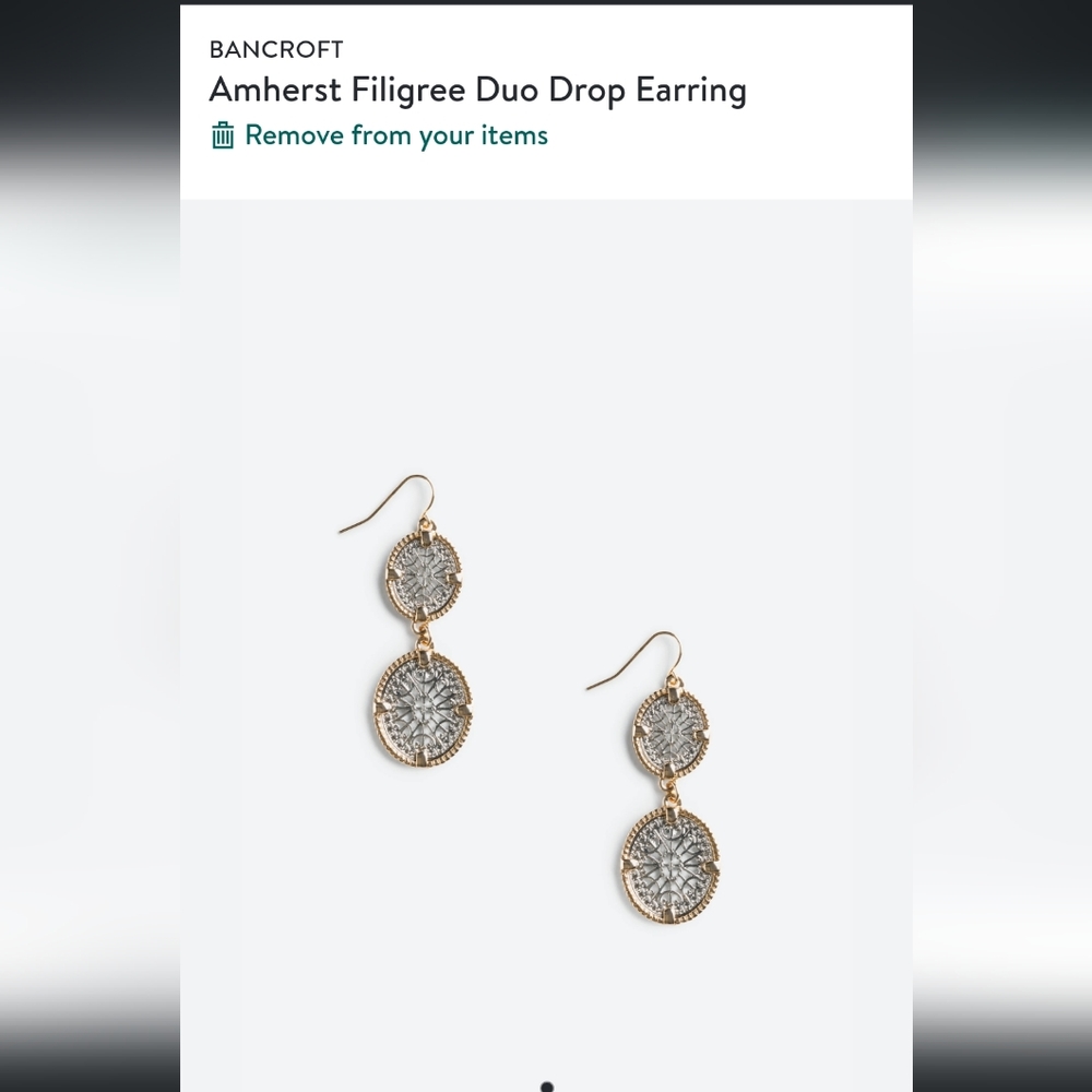 Stitch Fix Amherst Filigree Earrings
